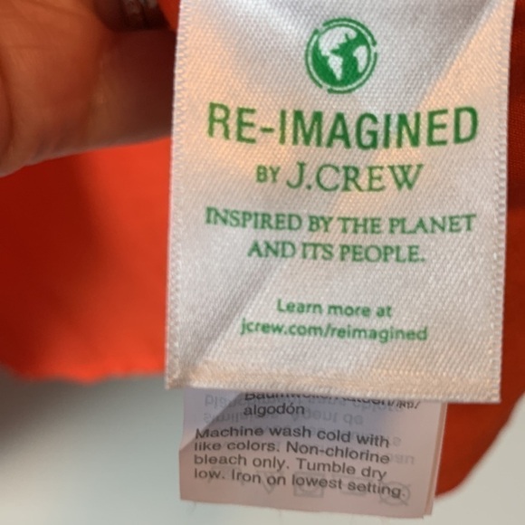 J. Crew Classic Floral Block Ruffle V Neck Orange Summer Top Size Small - Picture 9 of 16